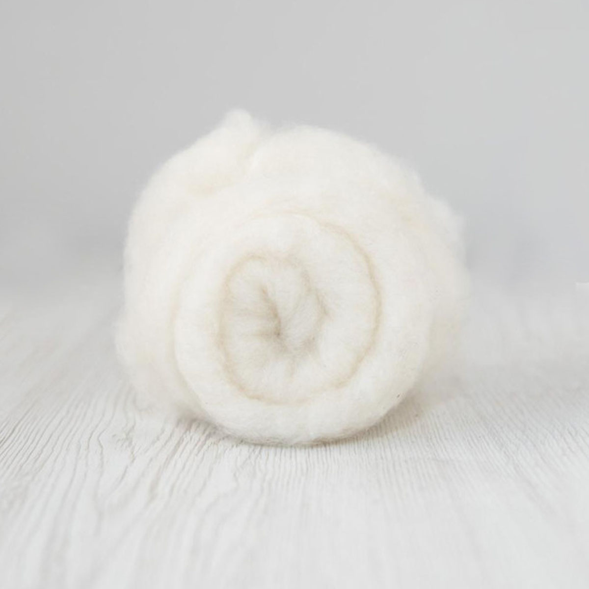 Lana Cardada Merino Extrafina 19 Micras - Blanco Natural
